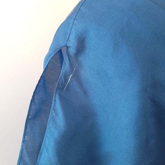 Sachin + Babi for Ankasa Silk Caftan Beaded Kimono Sleeves Blue Lightweight 2 - Picture 12 of 12